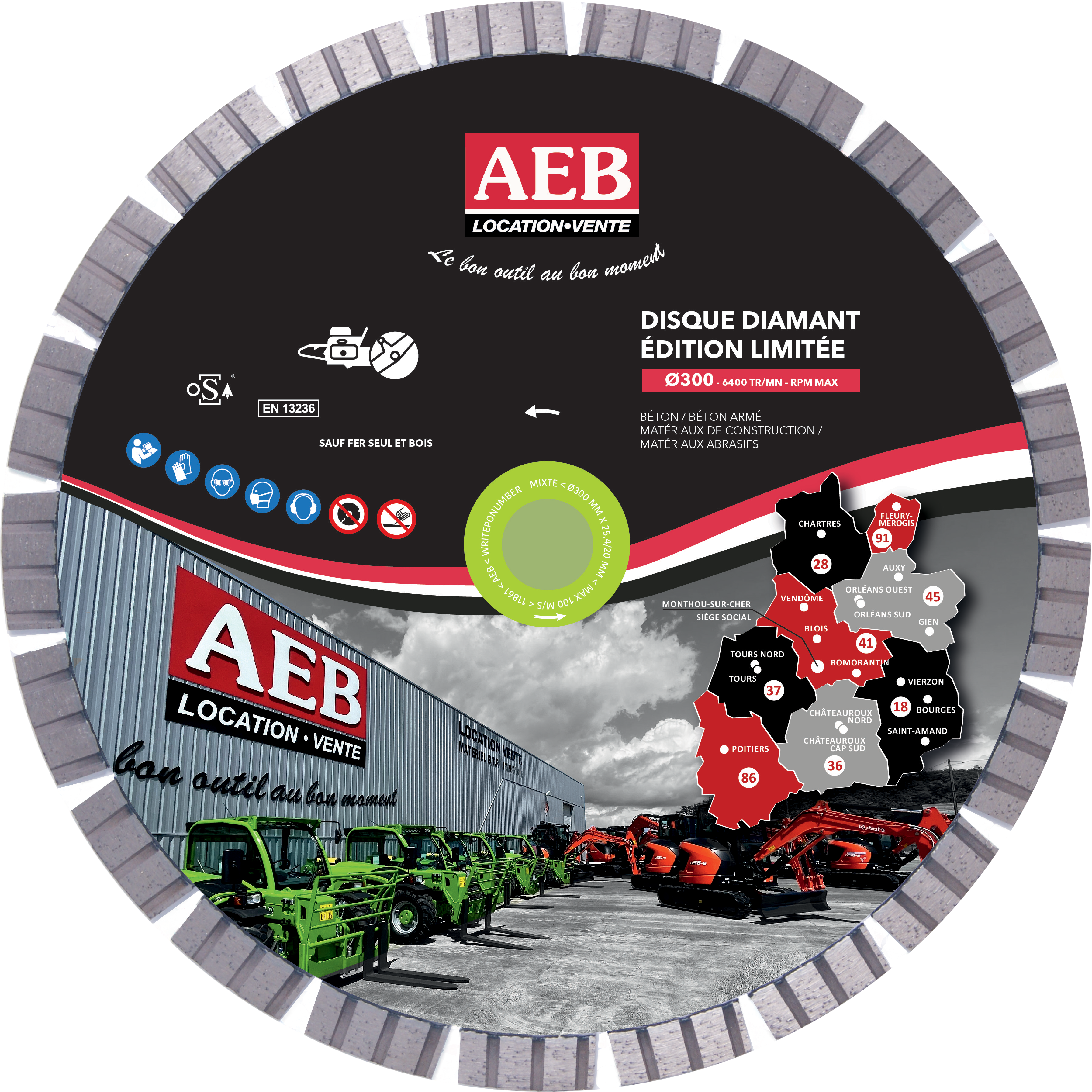 DISQUE DIAMANT MIXTE AEB DIAM:300MM AL20MM